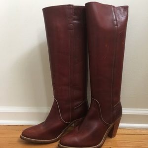 Vintage Frye Tall Boots in Cordovan.Brown